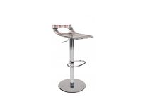 Tabouret de bar / cuisine plexiglas &agrave; imprim&eacute; carreaux CALYPSO