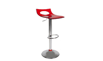 Tabouret de bar / cuisine plexiglas rouge CALYPSO