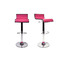 Tabouret de bar / cuisine rose design WAVES (lot de 2)