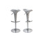 Tabouret de bar design argent GALAXY (lot de 2)