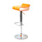 Tabouret de bar design bicolore orange et blanc ICE POP