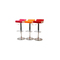 Tabouret de bar design bicolore orange et blanc ICE POP