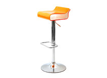 Tabouret de bar design bicolore orange et blanc ICE POP
