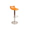 Tabouret de bar design bicolore orange et blanc MAGELLAN