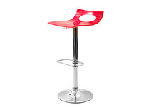 Tabouret de bar design bicolore rose et blanc CALYPSO