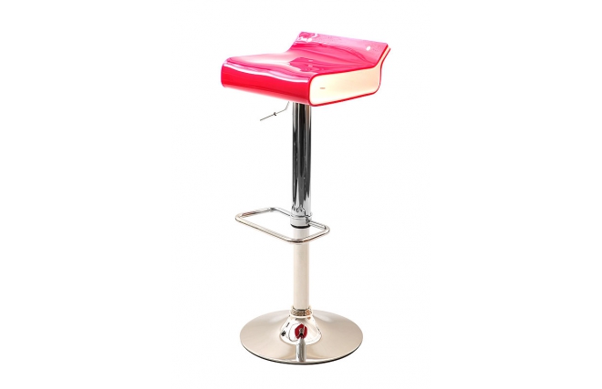 Tabouret de bar design bicolore rose et blanc ICE POP