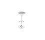 Tabouret de bar design blanc et argent JUPITER