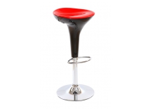 Tabouret de bar design noir et rouge JUPITER