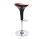 Tabouret de bar design noir et rouge JUPITER