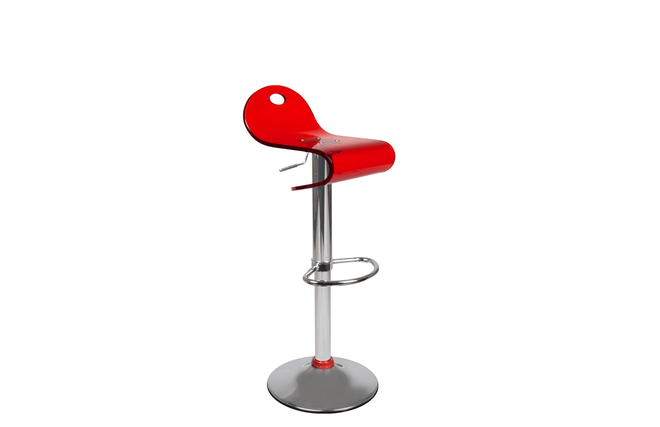 Tabouret de bar up to you transparent rouge CELESTE