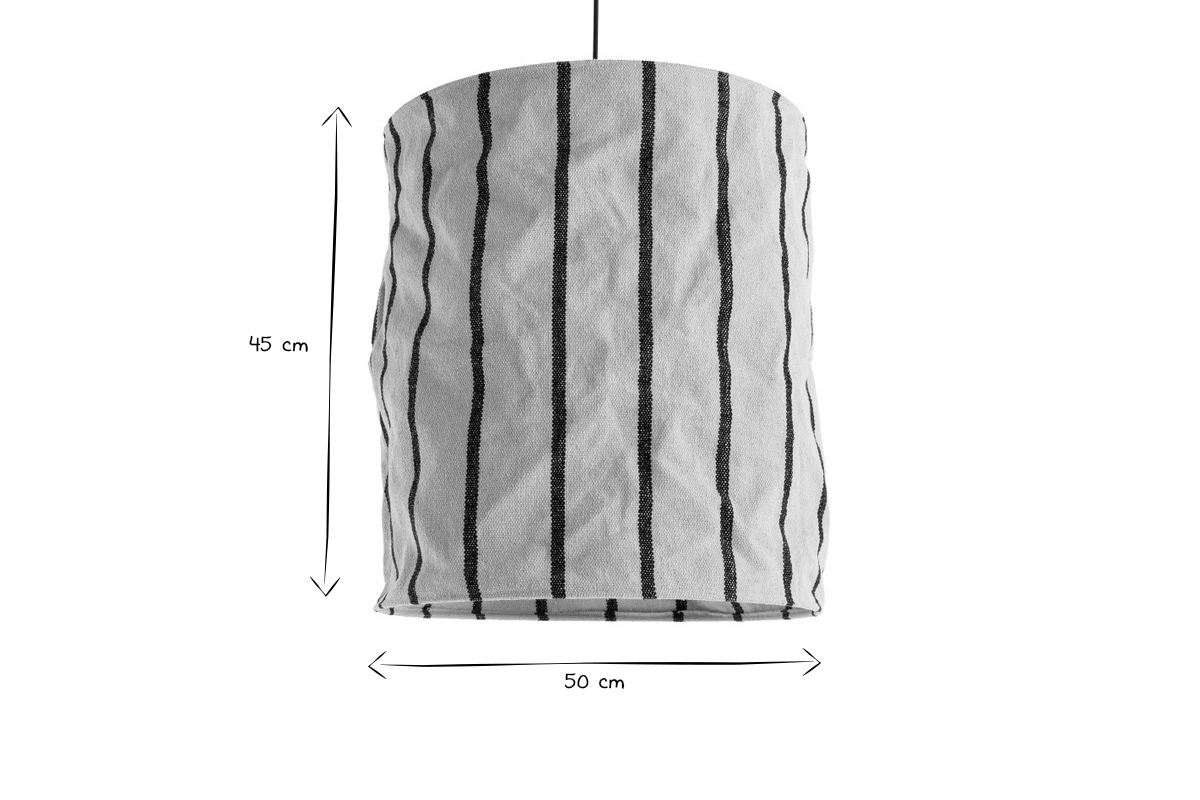Abat-jour en toile de coton pour suspension D50 cm FLEX