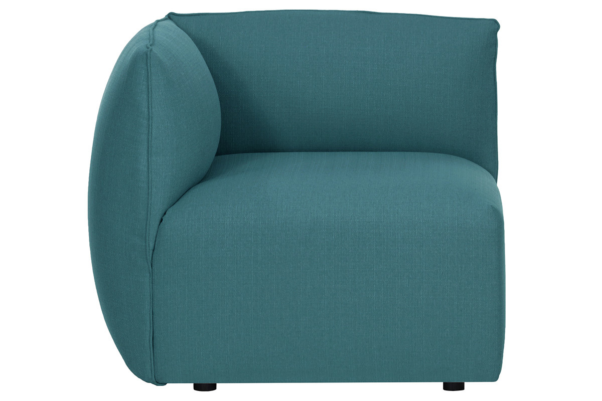 Angle de canap� design tissu bleu canard MODULO
