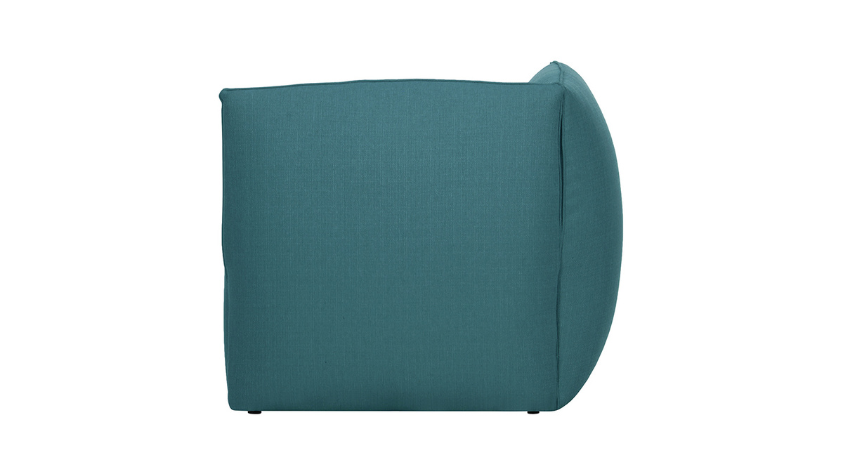 Angle de canap design tissu bleu canard MODULO