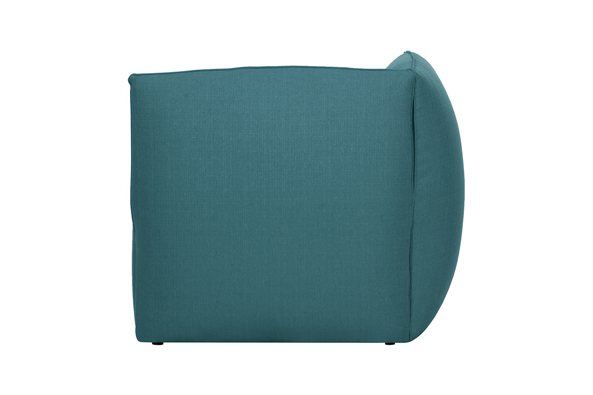 Angle de canap� design tissu bleu canard MODULO