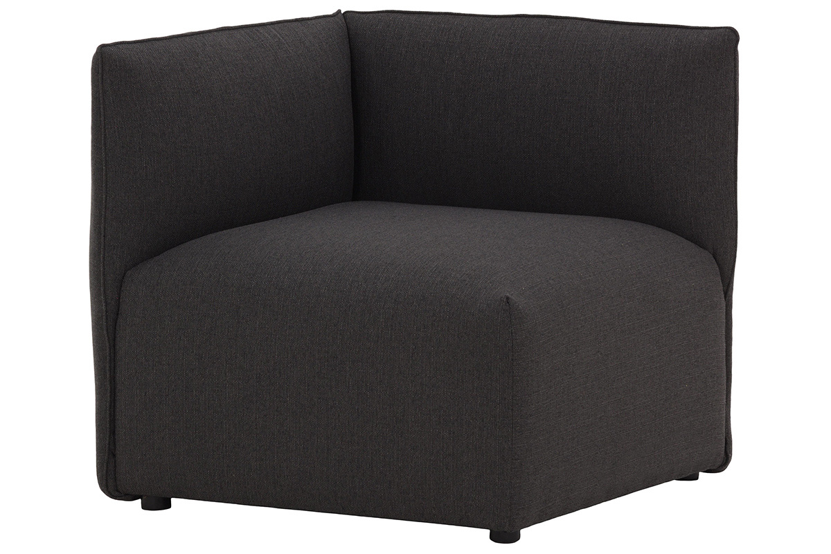 Angle de canap� design tissu gris fonc� MODULO