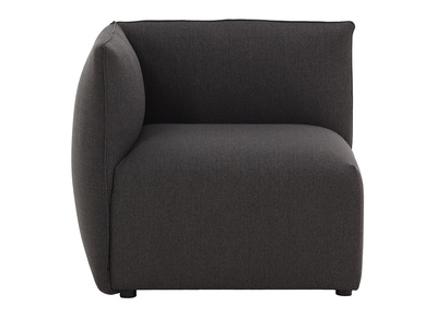 Angle de canap&eacute; design tissu gris fonc&eacute; MODULO