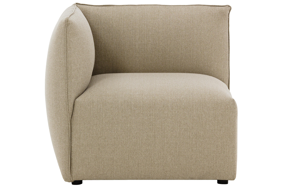 Angle de canap design tissu taupe MODULO