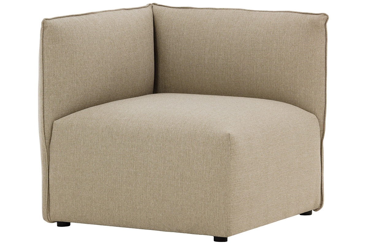Angle de canap design tissu taupe MODULO
