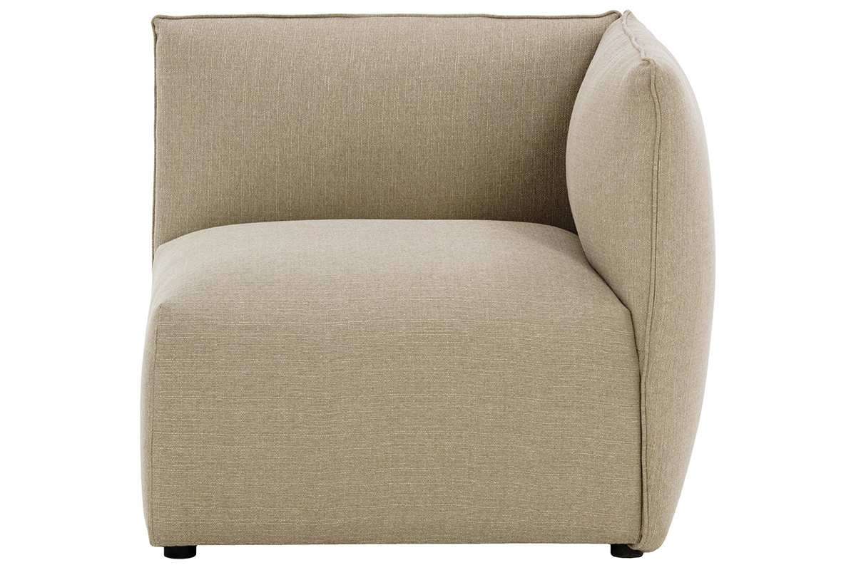 Angle de canap design tissu taupe MODULO