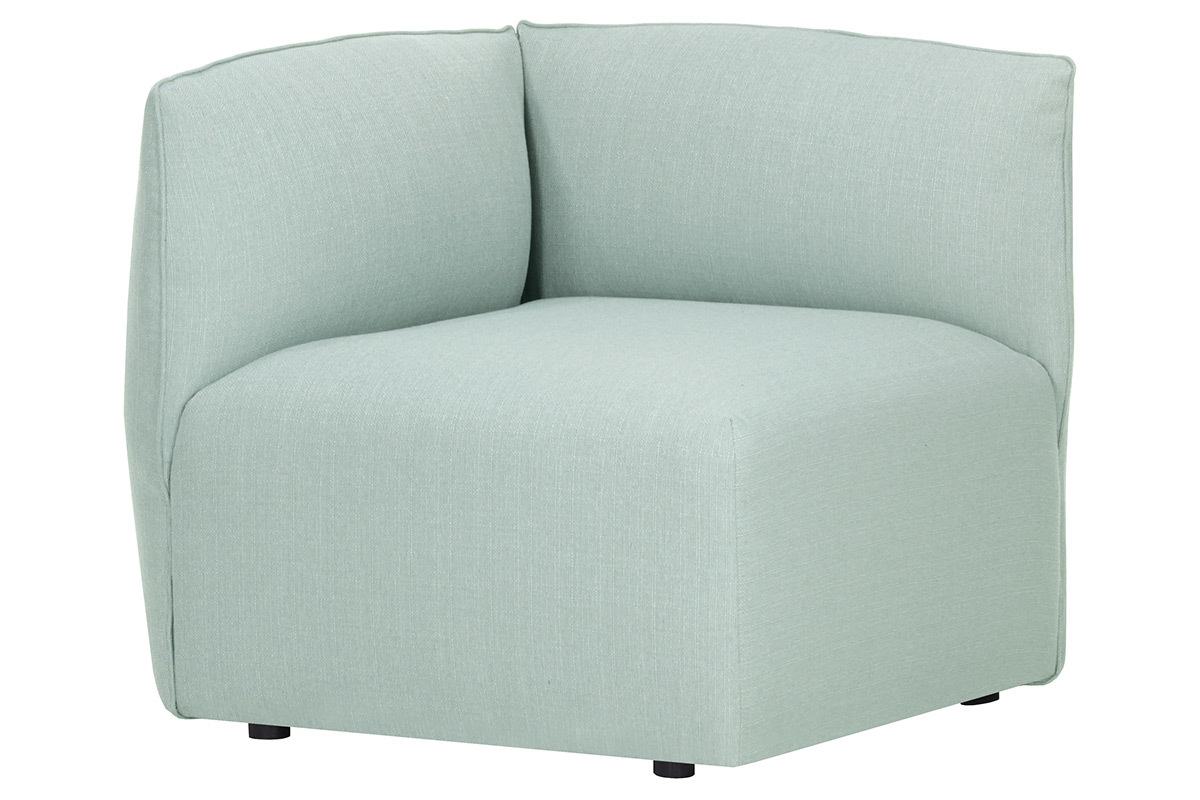Angle de canap� design tissu vert menthe MODULO
