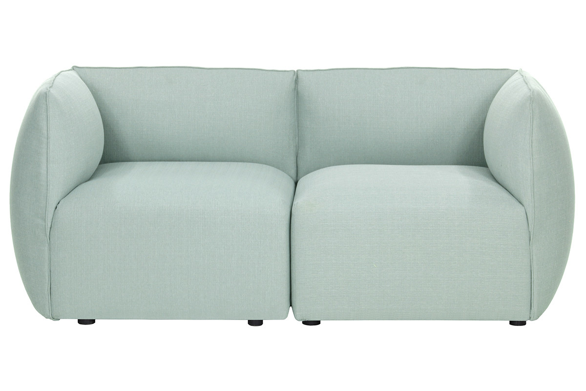 Angle de canap� design tissu vert menthe MODULO