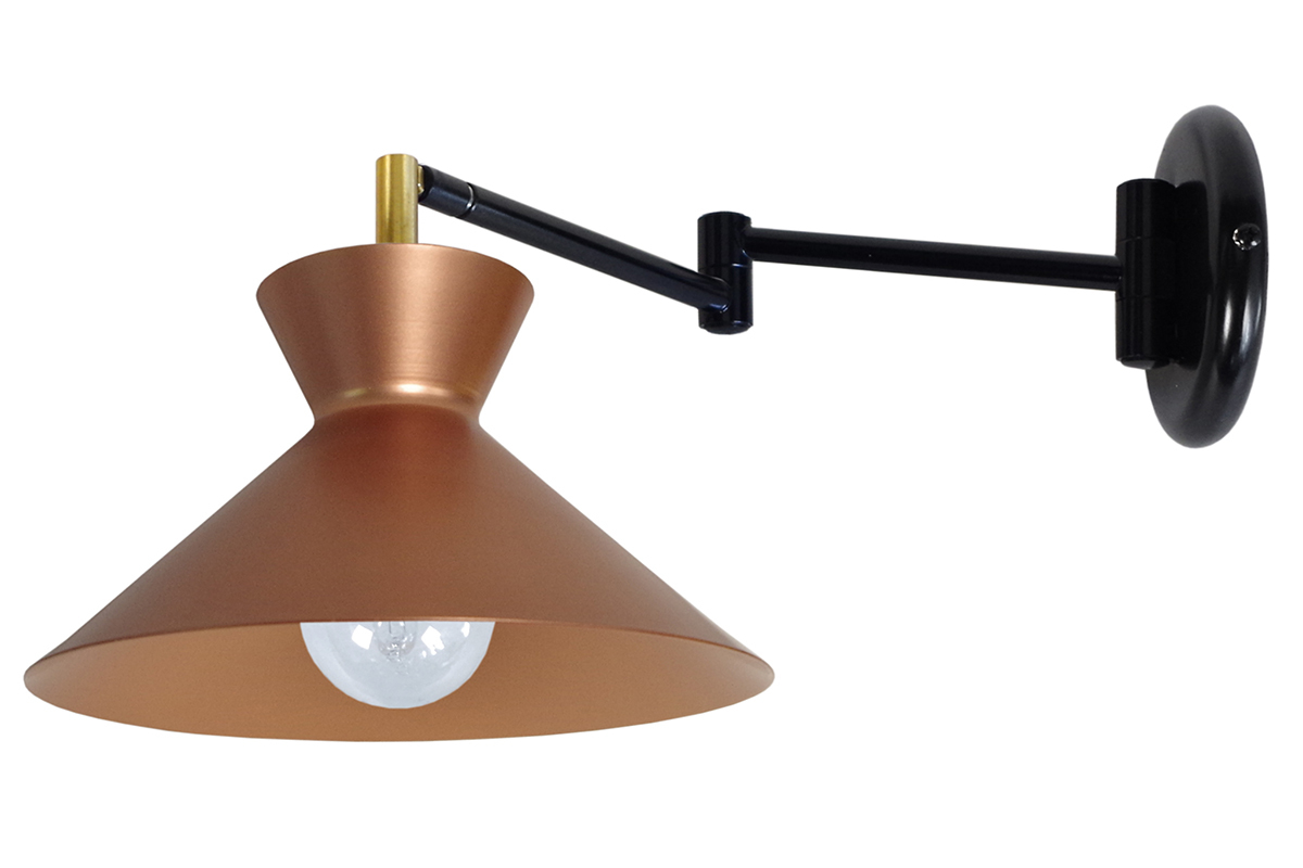 Applique murale articul�e design cuivr� LEEDS