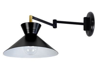 Applique murale articul&eacute;e design noir LEEDS