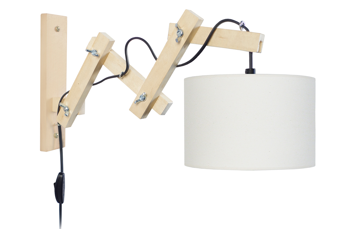 Applique murale design articul�e bois ARMS