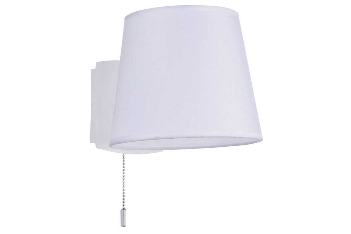 Applique murale design en m�tal et tissu blanc BERGAMO