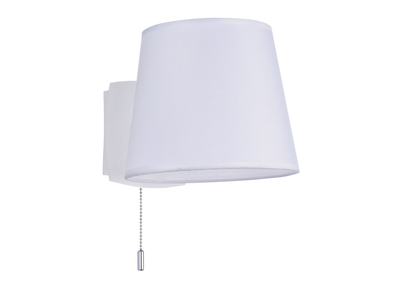 Applique murale design en m&eacute;tal et tissu blanc BERGAMO