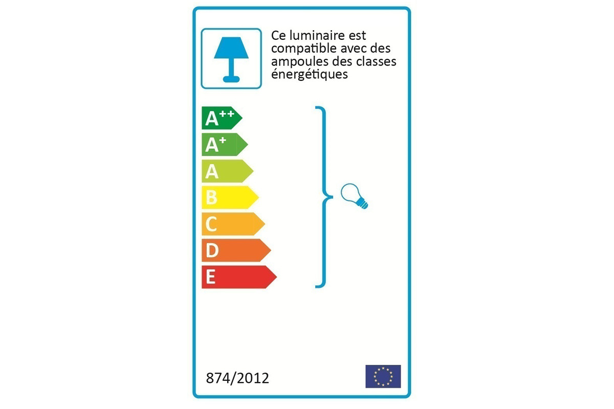 Applique murale design fixation droite cordon rouge HUT