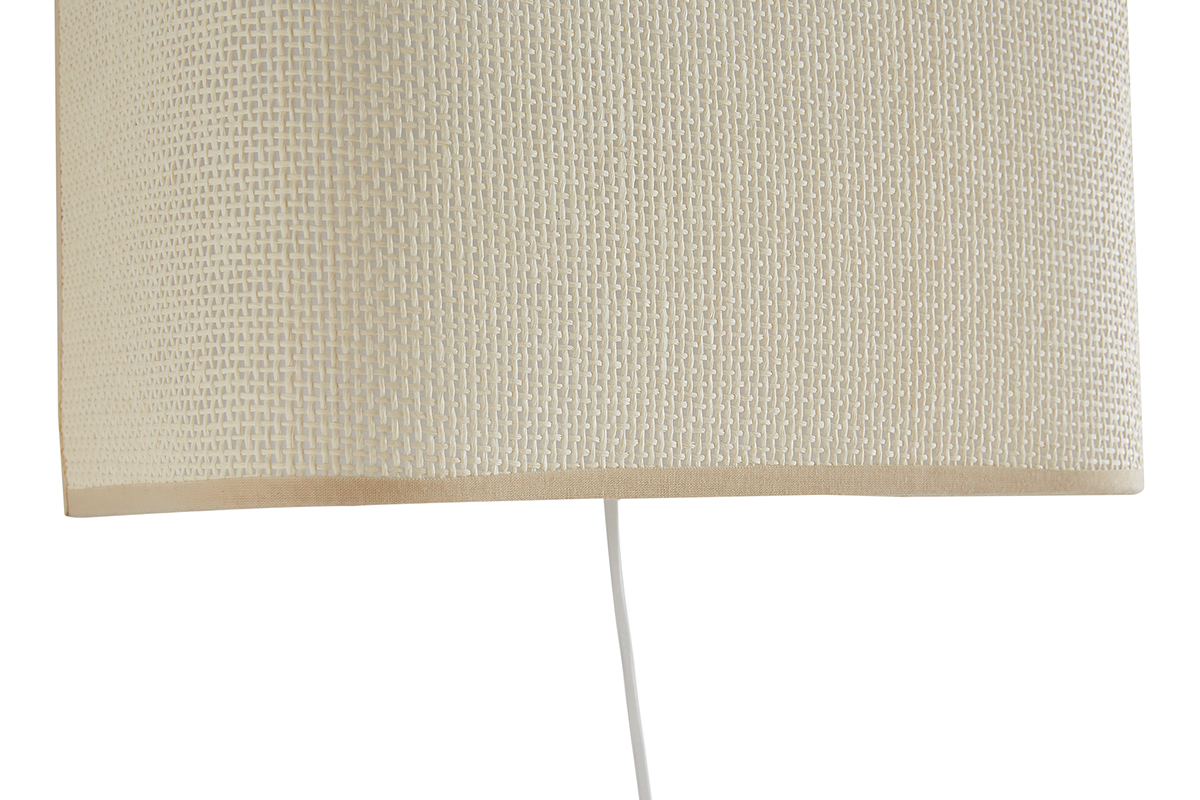 Applique murale vintage en papier tiss naturel H25 cm CUBO