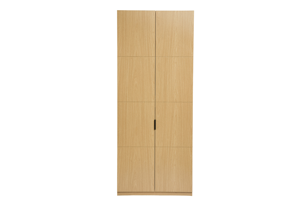 Armoire dressing avec 2 penderies finition bois chne L90 cm GARENCE