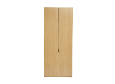 Armoire dressing avec 2 penderies finition bois chêne L90 cm GARENCE