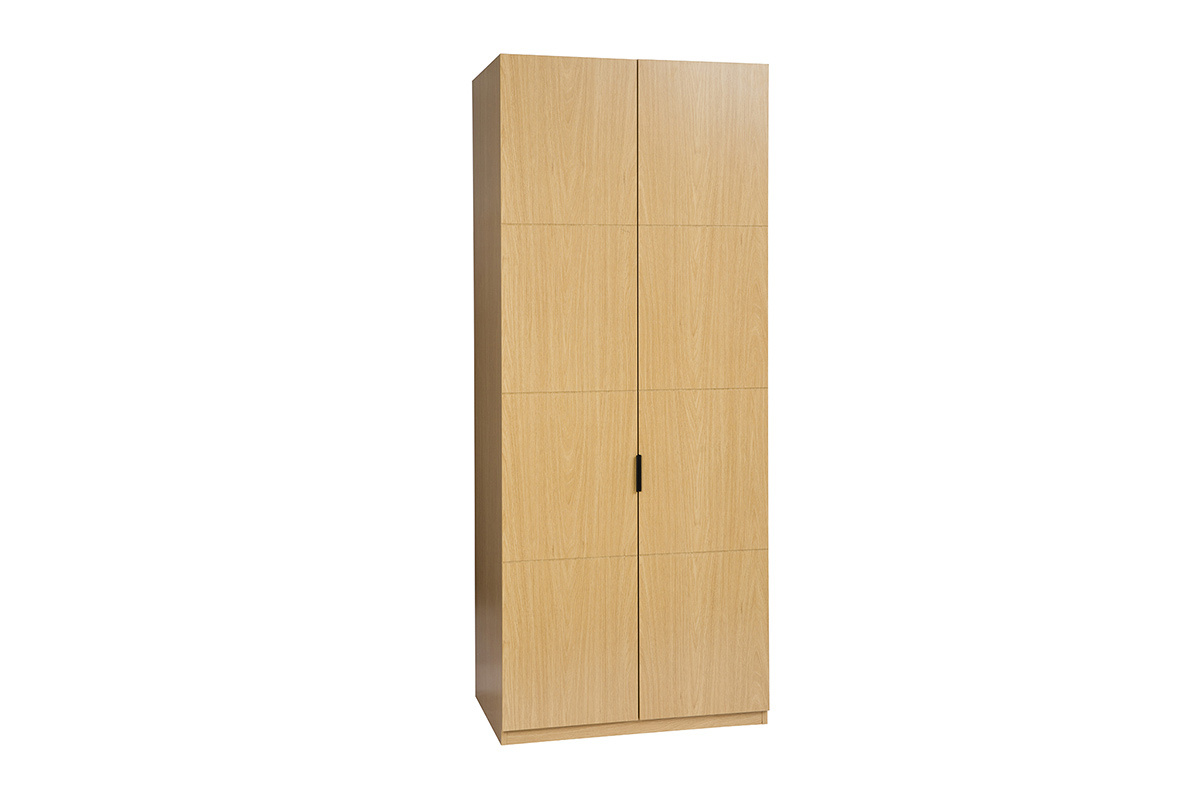 Armoire dressing avec penderie finition bois chne L90 cm GARENCE