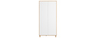 Armoire penderie blanc et bois LOU