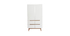 Armoire penderie scandinave blanc et bois clair KELMA