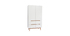 Armoire penderie scandinave blanc et bois clair KELMA