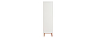Armoire penderie scandinave blanc et bois clair KELMA