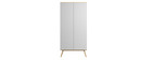 Armoire scandinave blanc et bois clair MAHE