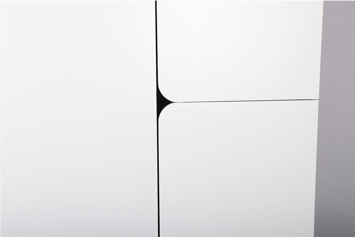 Armoire scandinave blanc et bois KUNG