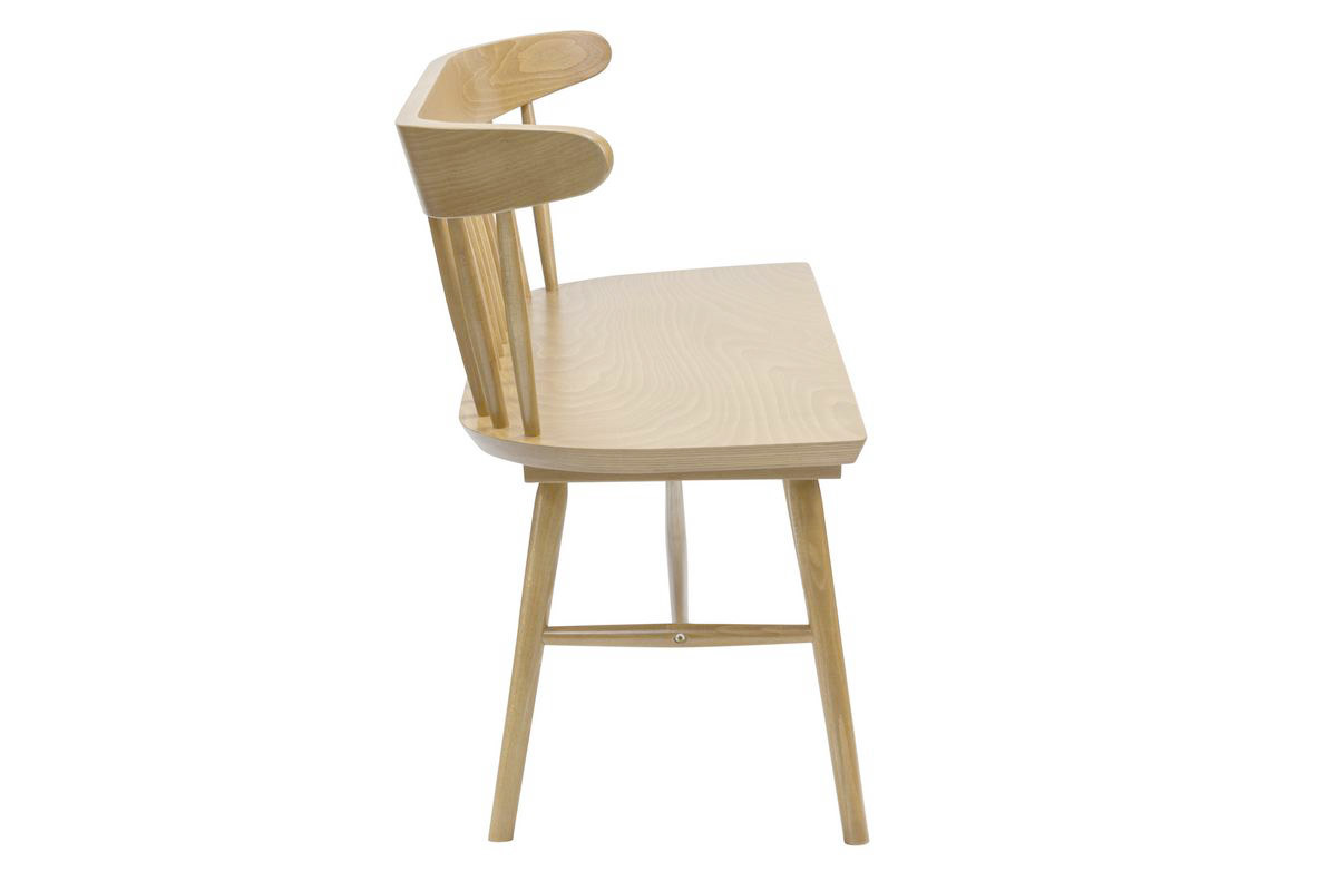 Banc  barreaux 2 places bois clair chne L120 cm DARIA
