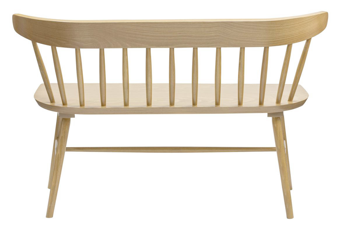 Banc  barreaux 2 places bois clair chne L120 cm DARIA