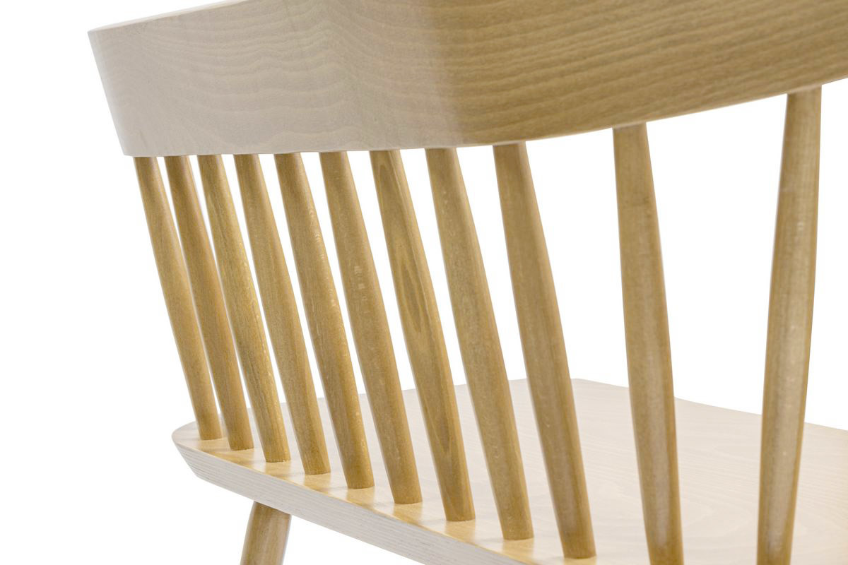 Banc  barreaux 2 places bois clair chne L120 cm DARIA