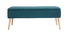 Banc coffre en tissu bleu canard et bois clair LARS