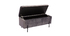 Banc coffre en velours gris fonc&eacute; ADONIS