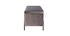 Banc coffre en velours gris fonc&eacute; ADONIS