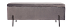 Banc coffre en velours gris fonc&eacute; ADONIS