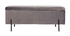 Banc coffre en velours gris fonc&eacute; ADONIS
