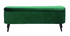 Banc coffre en velours vert ATON